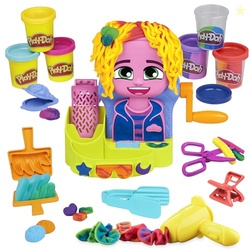Play-Doh Hair Stylin' Salon Playset with 6 Cans, Pretend Play Toys for