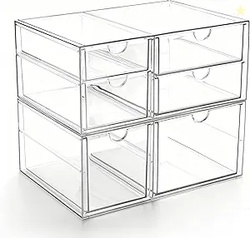 Prsildan Acrylic Drawer Makeup Organizer 