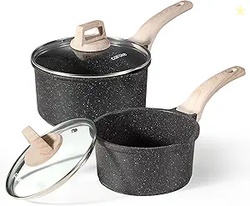 CAROTE 1.5Qt & 3.0Qt Sauce Pan Sets with Lid 