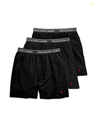 Polo Ralph Lauren Underwear Men's Classic Fit Knit Boxers 3 Pack, Polo