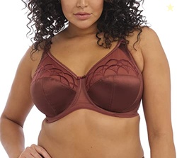 Elomi Women's Plus Size Cate Underwire Full Cup Banded Bra, Dark Coppe