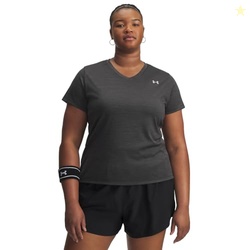 Under Armour Women's Velocity Twist Short Sleeve V Neck T Shirt, (001)