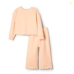 Amazon Essentials Baby Girls' French Terry Sweatshirt Pant and Top Set