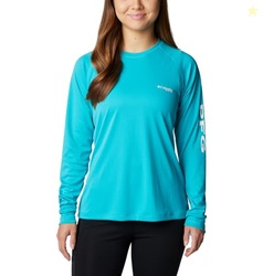 Columbia Womens PFG Tidal Tee II Long Sleeve Sun Protection Shirt, Tik