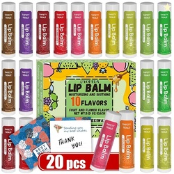 20 Pack Natural Lip Balm Bulk 