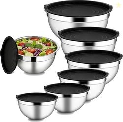 7 Set of Metal Mixing Bowl with Airtight Lids