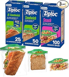 Ziploc 175 Count Sandwich and Snack Bags AD
