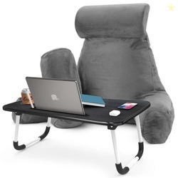 Nestl Reading Pillow with Portable Laptop Lap Desk - Shredded Memory F
