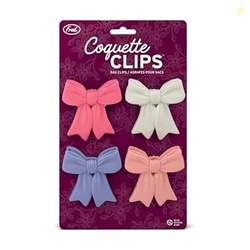 Genuine Fred COQUETTE CLIPS Charming Ribbon Bow Bag Clips Set of 4 Dur