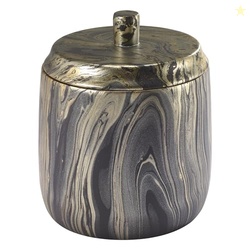 Nicole Miller - Covered Jar, Resin Multipurpose Organizer, Resin Bathr