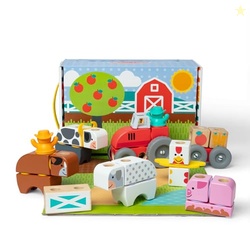 Melissa & Doug Blockables Farm Snap and Play, Mix and Match Connectabl
