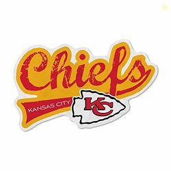 Rico Industries NFL Football Kansas City Chiefs Distressed Shape Cut P