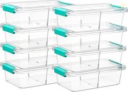 Vtopmart 8 Pack 1.5Qt Clear Pencil Box