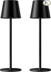 Cordless Table Lamp Rechargeable Black - KK 2 Pack 