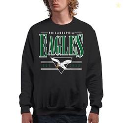 Philadelphia Eagles Established Retro - NFL Adult Crew Fleece for Men 