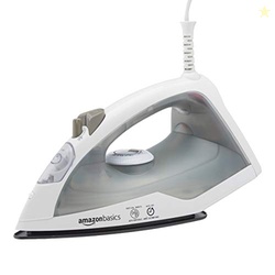 Amazon Basics 1200W 10 Steam Iron, With Non-Stick Teflon Soleplate, 5 