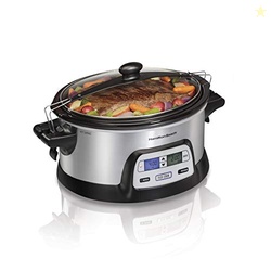 Hamilton Beach 33861 Portable Programmable Slow Cooker, Dishwasher Saf