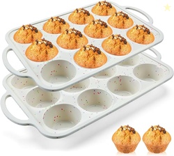 Vinino 2Pack Silicone Muffin Pan