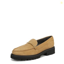 Franco Sarto Women's Senna Loafer Biscotti Brown Suede 8.5 M