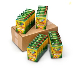 Crayola Crayons Bulk (24 Packs), Coloring Book Supplies, Presharpened 