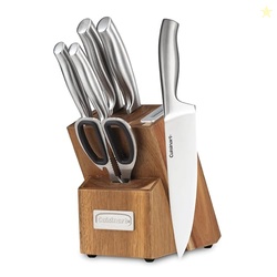 Cuisinart 7 Pc Stainless Steel Essentials Cutlery Block Set with Built