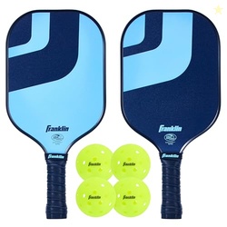 Franklin Sports Pickleball Paddle and Ball Set - (2) Fiberglass Paddle