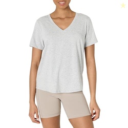 Amazon Essentials Women's Active Soft Cotton Modal Blend Relaxed Fit V