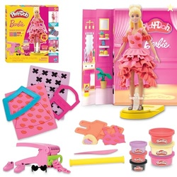 Play-Doh Barbie Designer Fashion Show Set, Make Doll Clothes with 21 A