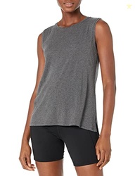 Amazon Essentials Women's Soft Cotton Relaxed-Fit Workout Tank Top (Av