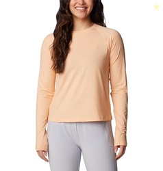 Columbia Women's PFG Uncharted Knit Long Sleeve, Peach Fizz Heather, X