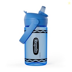 CamelBak Crayola Flip Straw Kids Water Bottle with Bite Valve, Tritan 