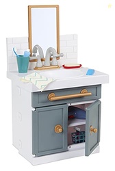 Little Tikes First Bathroom Sink with Real Working Faucet Pretend Play