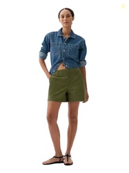 GAP Womens Downtown Khaki Short Army Jacket Green 2