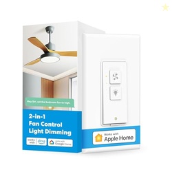 meross Smart Ceiling Fan Control & Dimmer Light Switch, Works w/Apple 