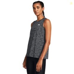 Under Armour Womens Tech Twist Tank Top Plus, (001) Black / / White, 2