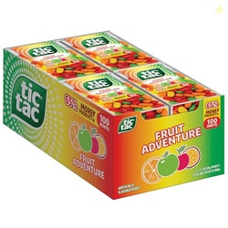 Tic Tac Fruit Adventure, On-the-Go Pocket-Sized Mints, 100 pieces, Bul