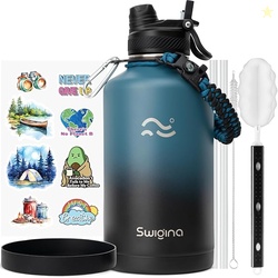 [2-IN-1 LID] 64 oz Insulated Water Bottle 