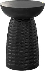 SIMPLIHOME Boyd End Table - 13 inch Wide Solid Mango Wood Round Accent