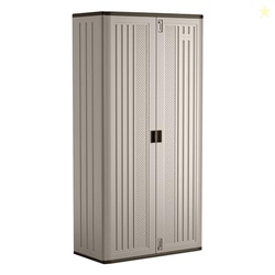 Suncast 31 Cubic Feet Mega Tall Storage Cabinet with 3 Adjustable Shel