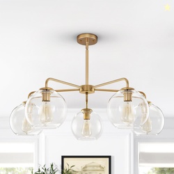 Royelle 5 - Light Sputnik Sphere Modern Glass Bubble Chandelier