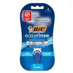 BIC EasyRinse Anti-Clogging Men's Disposable Razors for a Smoother Sha