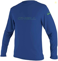 O'Neill Youth Basic Skins Long Sleeve Sun Shirt, UPF 50+ Rashguard, 4-