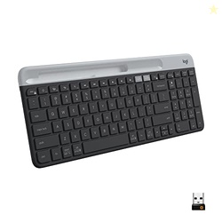 Logitech K585 Multi-Device Slim Wireless Keyboard, Built-in Cradle for