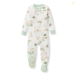 Burt's Bees Baby Baby Boys Pajamas, One-Piece Footed Sleeper PJs, Non-