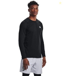 Under Armour Men's ColdGear Armour Fitted Crew, Black (001)/White, 3X-