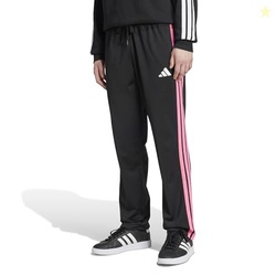 Adidas Men's 3-Stripes Tricot Opem Hem Track Pants, Black/Lucid Pink, 