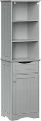 Gray Ashland Bathroom Freestanding Storage Cabinet