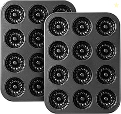 Tiawudi Mini Fluted Tube Cake Pan, 12 Cavity , Set of 2