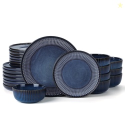 Famiware Starlight Plates And Bowls Sets, 24 Piece Dinnerware Sets