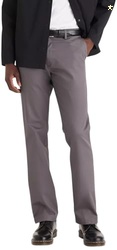 Dockers Men's Straight Fit Signature Lux Cotton Stretch Khaki Pant, Ma